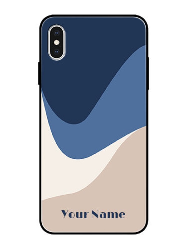 Custom iPhone Xs Max Custom Glass Phone Case - Abstract Drip Art Design