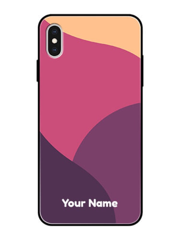 Custom iPhone Xs Max Custom Glass Phone Case - Mixed Multi-colour abstract art Design