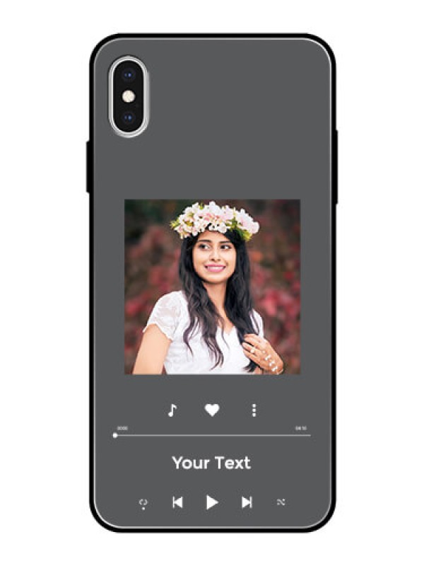 Custom iPhone Xs Max Custom Glass Mobile Case - Play The Music Design