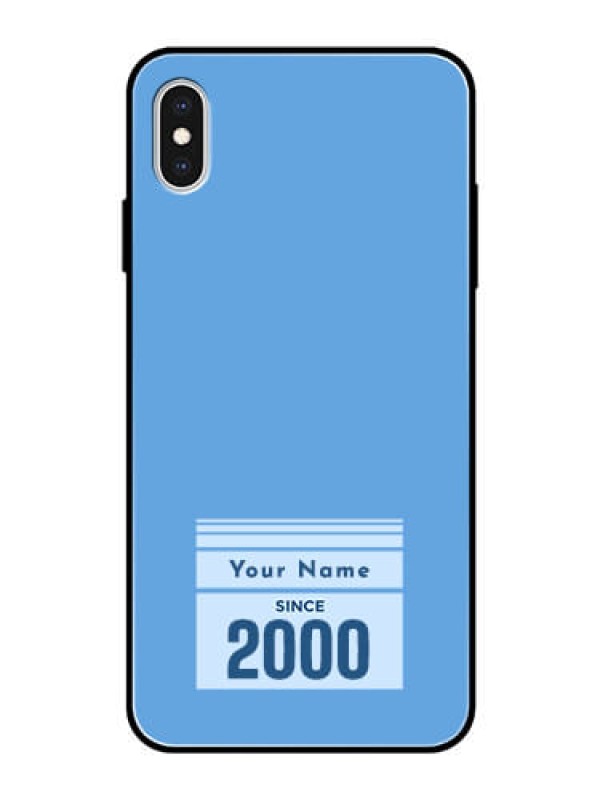 Custom iPhone Xs Max Custom Glass Mobile Case - Custom Year of birth Design
