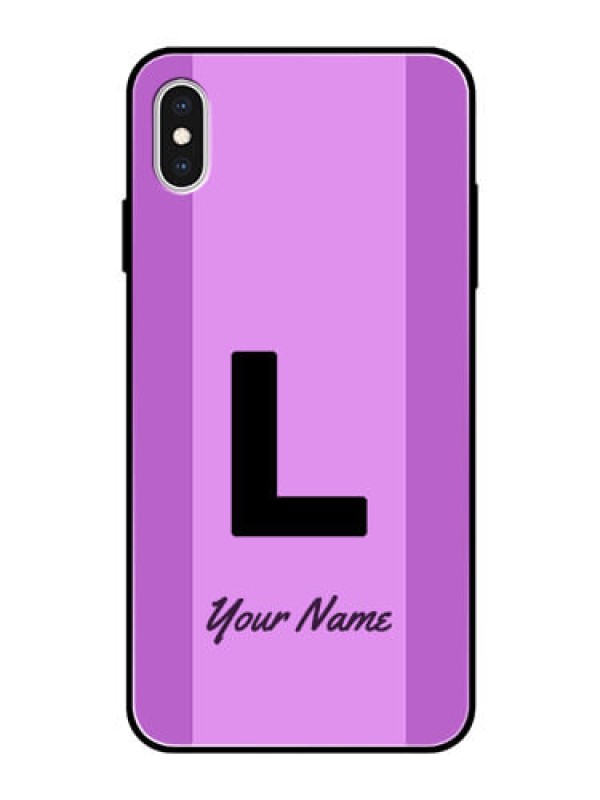 Custom iPhone Xs Max Custom Glass Phone Case - Tricolor custom text Design