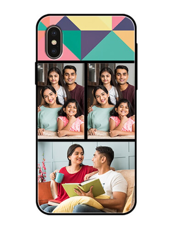Custom iPhone XS Custom Glass Phone Case  - Bulk Pic Upload Design