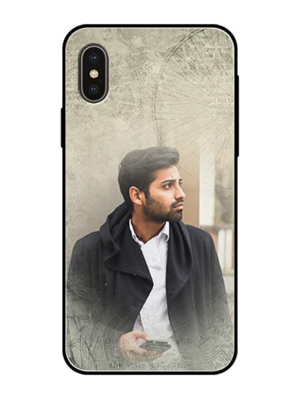 Custom iPhone XS Custom Glass Phone Case  - with vintage design