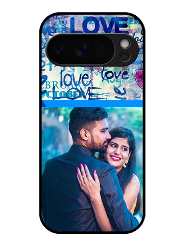 Custom Google Pixel 10 Pro 5G Custom Glass Phone Case - Colorful Love Design