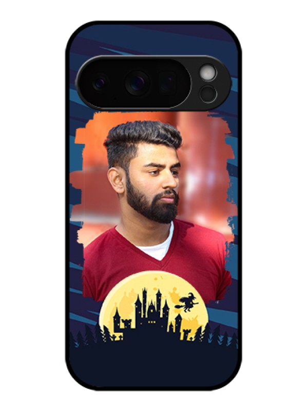 Custom Google Pixel 10 Pro 5G Custom Glass Phone Case - Halloween Witch Design