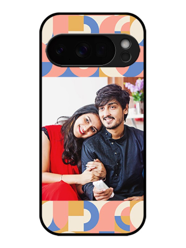 Custom Google Pixel 10 Pro 5G Custom Glass Phone Case - Semi - Circle Maze Pattern Design