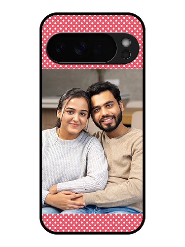 Custom Google Pixel 10 Pro Xl 5G Custom Glass Phone Case - White Dotted Design