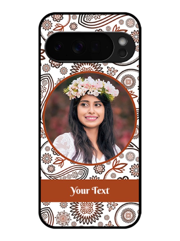 Custom Google Pixel 10 Pro Xl 5G Custom Glass Phone Case - Abstract Flower Design