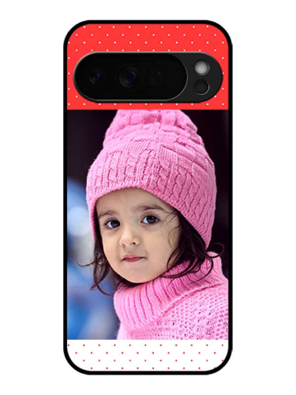 Custom Google Pixel 10 Pro Xl 5G Custom Glass Phone Case - Red Pattern Design