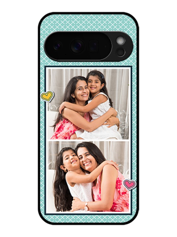 Custom Google Pixel 10 Pro Xl 5G Custom Glass Phone Case - 2 Image Holder With Pattern Design