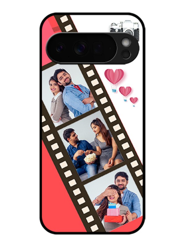 Custom Google Pixel 10 Pro Xl 5G Custom Glass Phone Case - 3 Image Holder With Film Reel