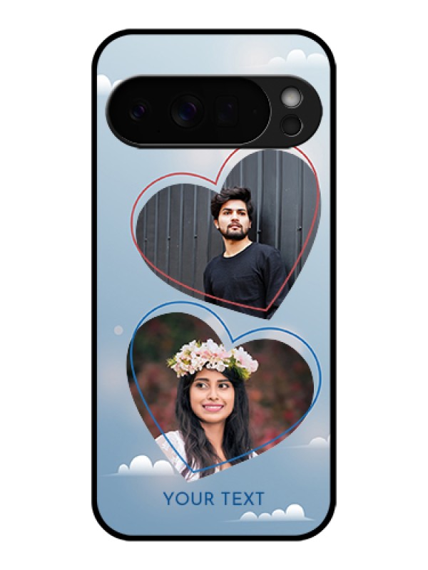 Custom Google Pixel 10 Pro Xl 5G Custom Glass Phone Case - Blue Color Couple Design