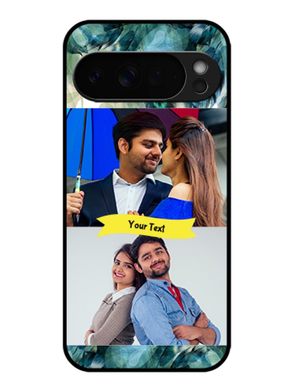 Custom Google Pixel 10 Pro Xl 5G Custom Glass Phone Case - Image With Boho Peacock Feather Design