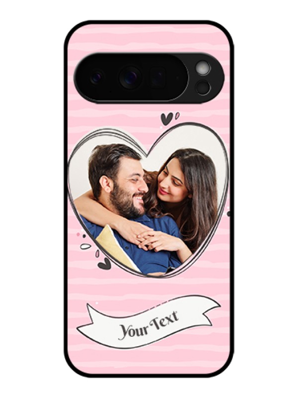 Custom Google Pixel 10 Pro Xl 5G Custom Glass Phone Case - Vintage Heart Design