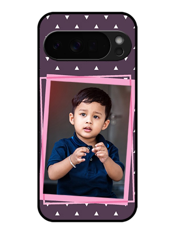 Custom Google Pixel 10 Pro Xl 5G Custom Glass Phone Case - Triangle Pattern Dotted Design