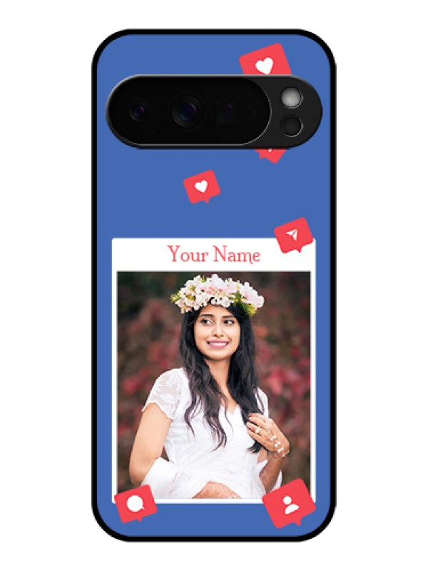 Custom Google Pixel 10 Pro Xl 5G Custom Glass Phone Case - Like Share And Comment Design