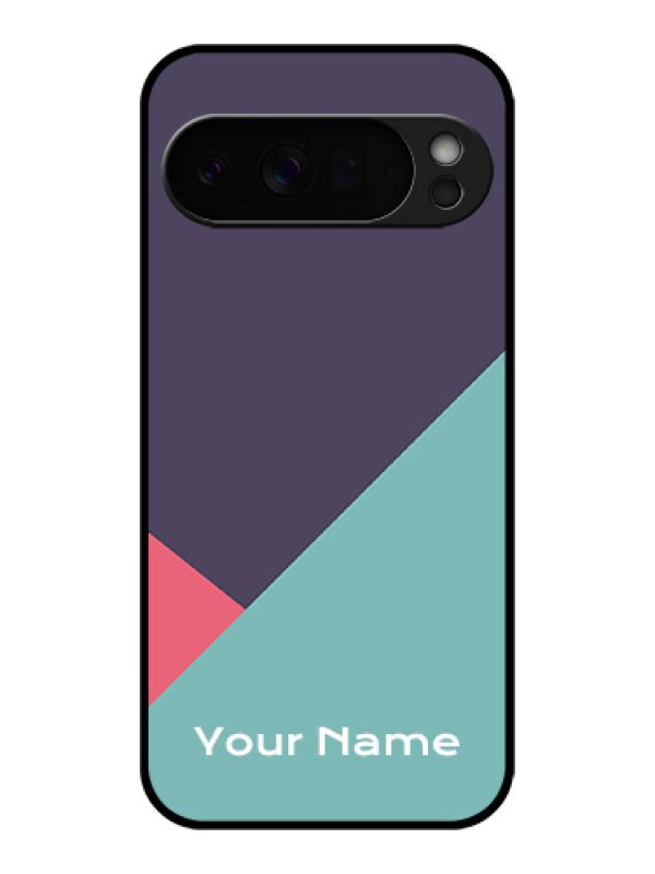Custom Google Pixel 10 Pro Xl 5G Custom Glass Phone Case - Tri Color Abstract Design