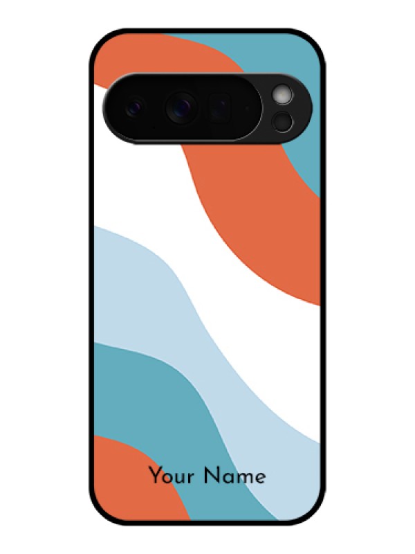 Custom Google Pixel 10 Pro Xl 5G Custom Glass Phone Case - Coloured Waves Design