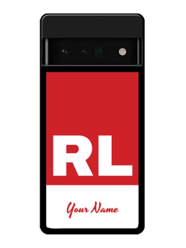 Custom Google Pixel 6 Pro 5G Custom Glass Phone Case - Dual Tone Custom Text Design