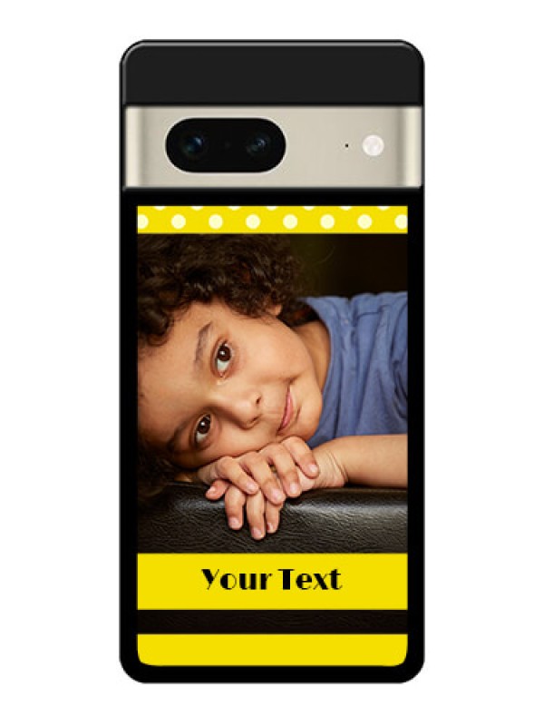 Custom Google Pixel 7 5G Custom Glass Phone Case - Bright Yellow Case Design