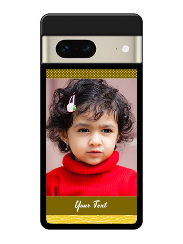 Custom Google Pixel 7 5G Custom Glass Phone Case - Simple Green Color Design