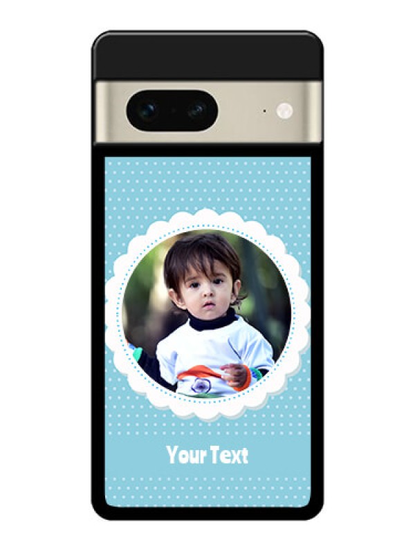 Custom Google Pixel 7 5G Custom Glass Phone Case - Violet Pattern Design