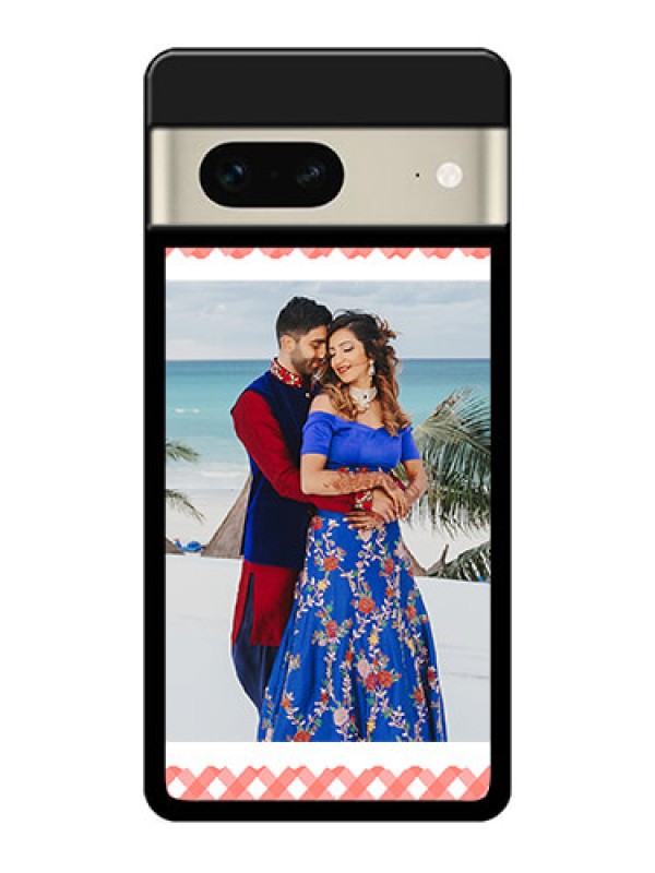 Custom Google Pixel 7 5G Custom Glass Phone Case - Pink Pattern Design