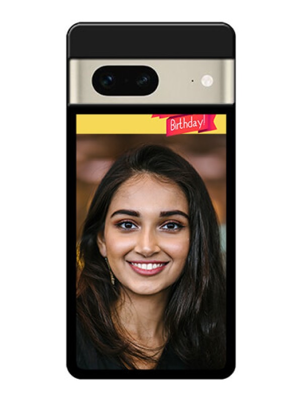 Custom Google Pixel 7 5G Custom Glass Phone Case - Happy Birthday Design