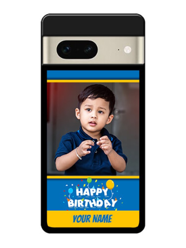 Custom Google Pixel 7 5G Custom Glass Phone Case - Birthday Wishes Design