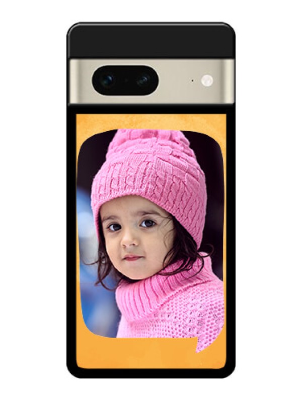 Custom Google Pixel 7 5G Custom Glass Phone Case - Water Color Design With Bird Icons