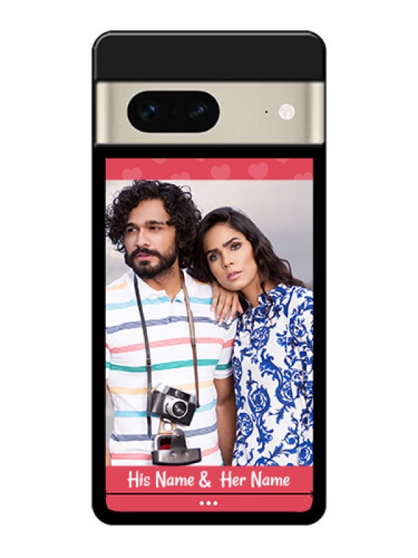 Custom Google Pixel 7 5G Custom Glass Phone Case - Simple Love Design