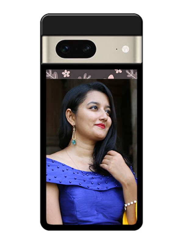 Custom Google Pixel 7 5G Custom Glass Phone Case - Stylish Floral Design