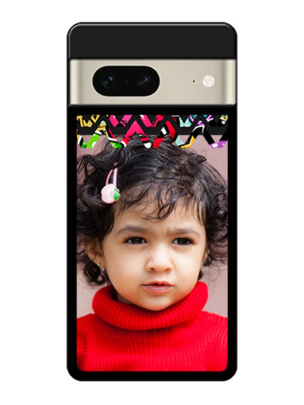 Custom Google Pixel 7 5G Custom Glass Phone Case - Neon Abstract Design