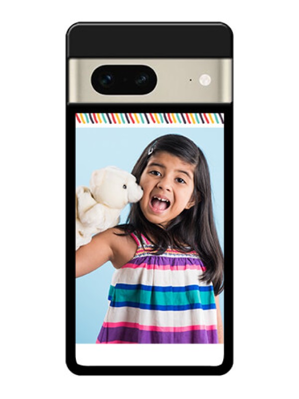 Custom Google Pixel 7 5G Custom Glass Phone Case - Line Art Design