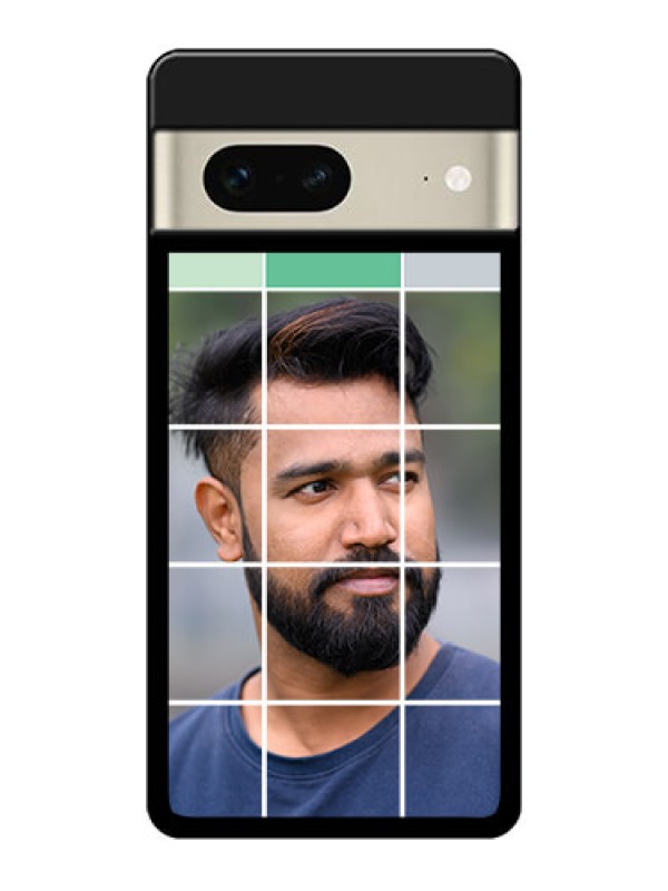 Custom Google Pixel 7 5G Custom Glass Phone Case - With White Box Pattern