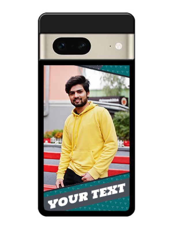 Custom Google Pixel 7 5G Custom Glass Phone Case - Background Pattern Design With Quote