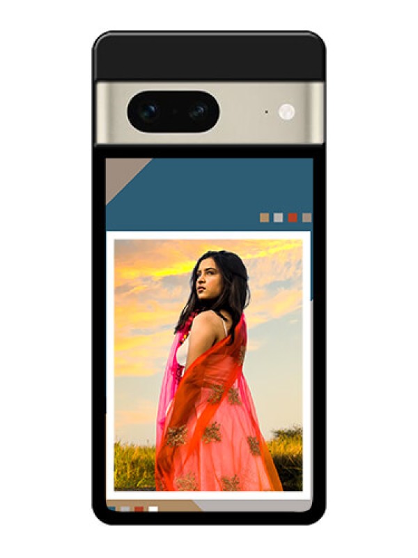 Custom Google Pixel 7 5G Custom Glass Phone Case - Retro Color Pallet Design