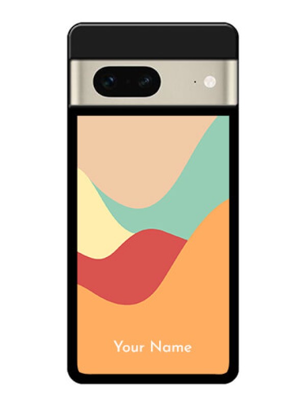 Custom Google Pixel 7 5G Custom Glass Phone Case - Ocean Waves Multi - Colour Design