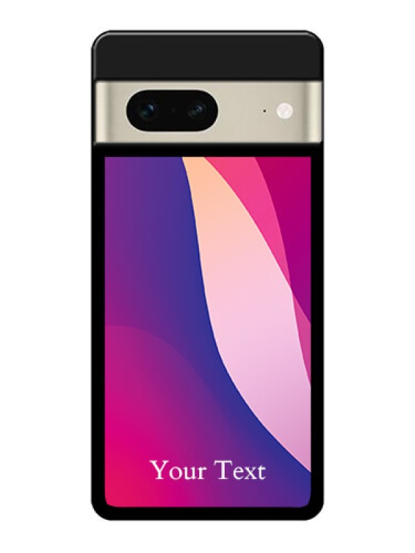Custom Google Pixel 7 5G Custom Glass Phone Case - Digital Abstract Overlap Design