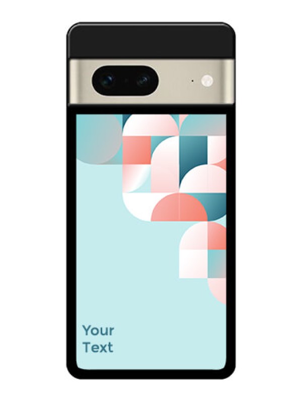 Custom Google Pixel 7 5G Custom Glass Phone Case - Stylish Semi - Circle Pattern Design