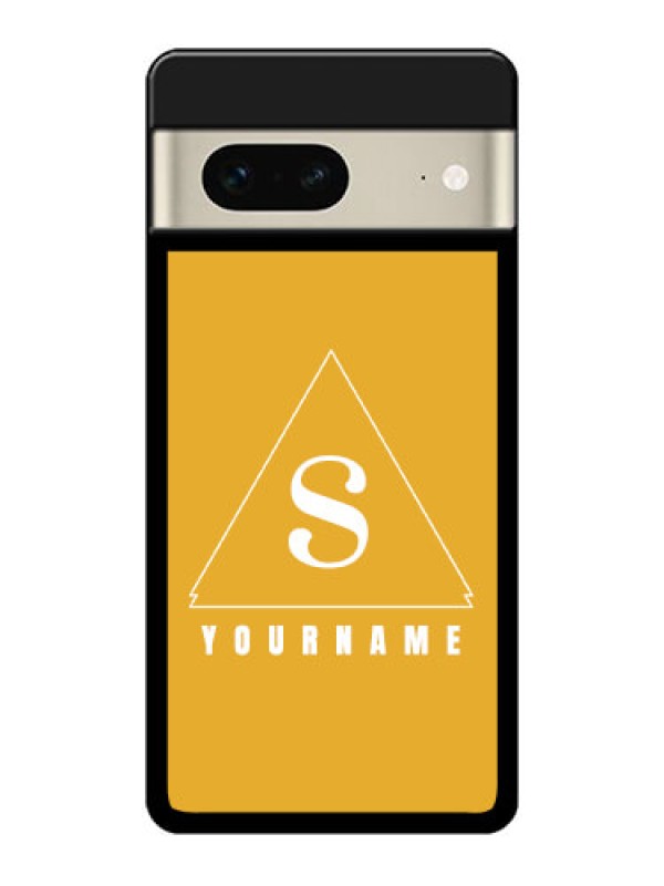 Custom Google Pixel 7 5G Custom Glass Phone Case - Simple Triangle Design