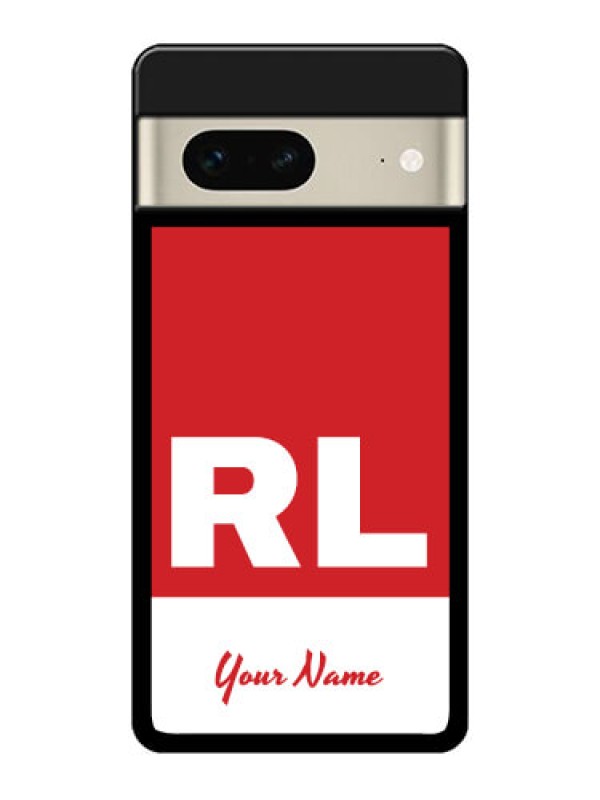 Custom Google Pixel 7 5G Custom Glass Phone Case - Dual Tone Custom Text Design