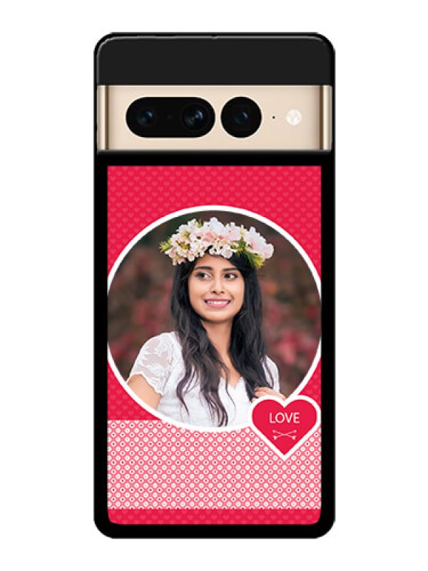 Custom Google Pixel 7 Pro 5G Custom Glass Phone Case - Pink Color Pattern Design
