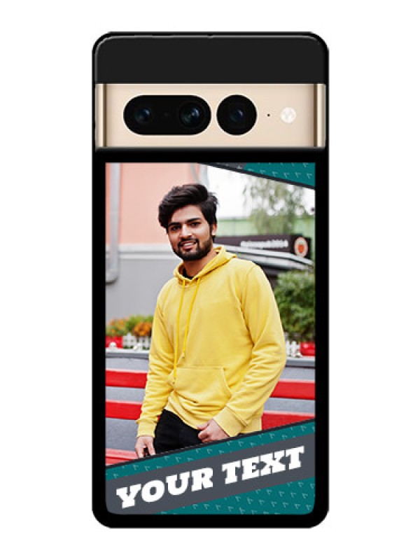 Custom Google Pixel 7 Pro 5G Custom Glass Phone Case - Background Pattern Design With Quote