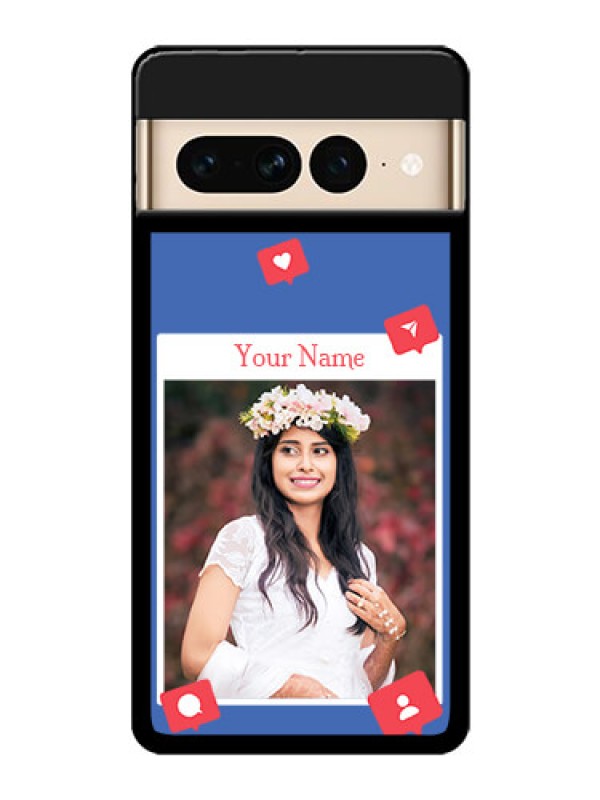 Custom Google Pixel 7 Pro 5G Custom Glass Phone Case - Like Share And Comment Design
