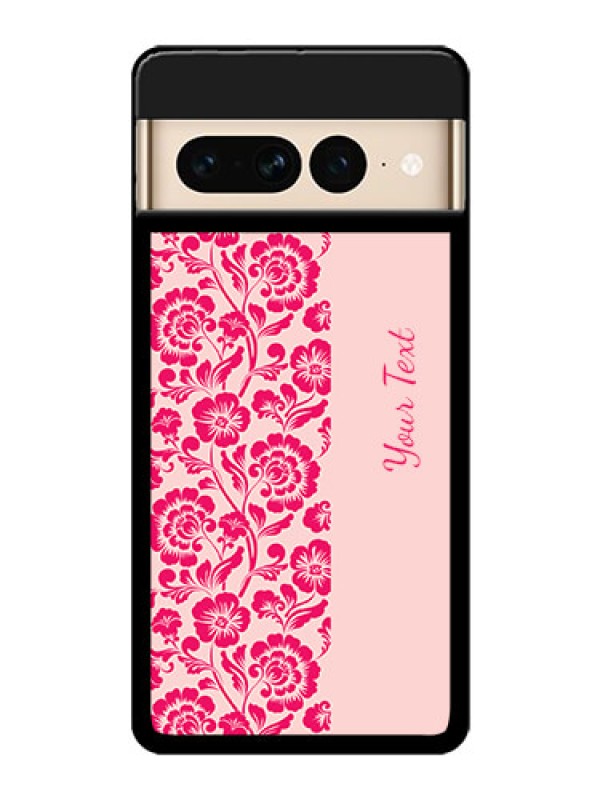Custom Google Pixel 7 Pro 5G Custom Glass Phone Case - Attractive Floral Pattern Design