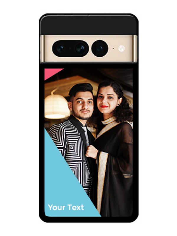 Custom Google Pixel 7 Pro 5G Custom Glass Phone Case - Stacked Triple Colour Design