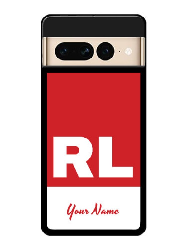 Custom Google Pixel 7 Pro 5G Custom Glass Phone Case - Dual Tone Custom Text Design