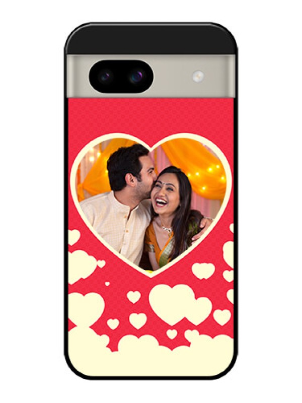 Custom Google Pixel 8A 5G Custom Glass Phone Case - Love Symbols Phone Cover Design