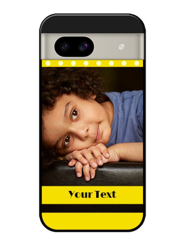 Custom Google Pixel 8A 5G Custom Glass Phone Case - Bright Yellow Case Design